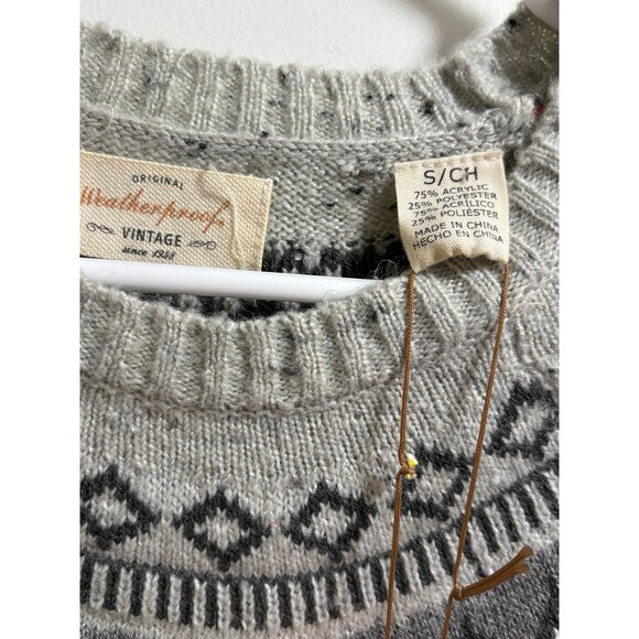 Weatherproof Vintage Sweater Women's Size S Light Grey Crew Neck Pre-owned EUC - Picture 3 of 5